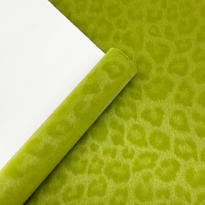 Faux Leather Leopard Roll 32 x 137 cm(12 x 54 inches) Multipurpose Synthetic Faux Leather for DIY Crafts, Earrings, Wallets, Bows, Cosmetic Bags, Handbags - Craft Making Supply (Green) - color: Green