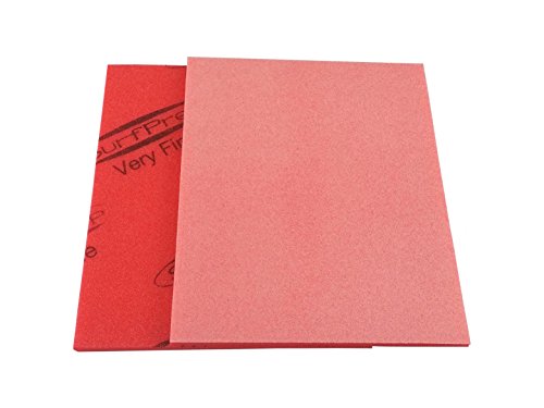 5-1/2 x 4-1/4 x 3/16 Inch Sanding Sponges, Very Fine 320-400 Grit Sponge Sanding Pads with Aluminum Oxide Side, 10 Pack Flexible Contour Sand Sponge for Wood, Auto Paint, Plastics & Metal Sander - color: 320 Grit, size: 10 Pack