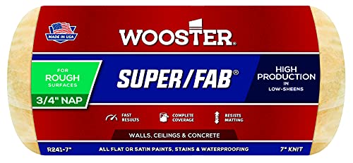 Wooster Brush R241-7 Super/Fab Roller Cover, 3/4-Inch Nap, 7-Inch , Yellow - size: 7 Inch