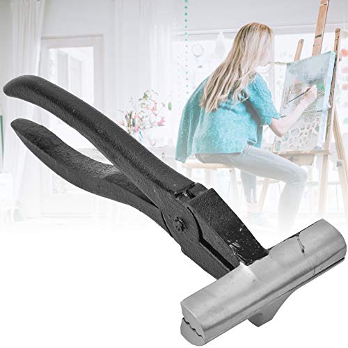 Oil Painting Stretching Pliers, Cast Iron Extra Wide Pliers, Black Handle Hand Tool Stretcher Bars Artist Framing Tool