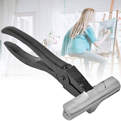 Oil Painting Stretching Pliers, Cast Iron Extra Wide Pliers, Black Handle Hand Tool Stretcher Bars Artist Framing Tool