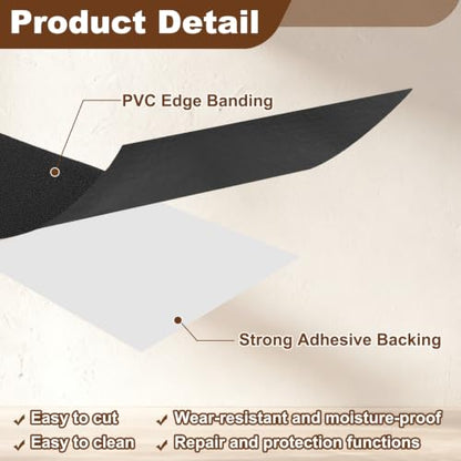 uxcell 2Pcs 2" x 33 ft PVC Edge Banding Tape, Matte Black - color: Matte Black, size: 2" x 33 ft