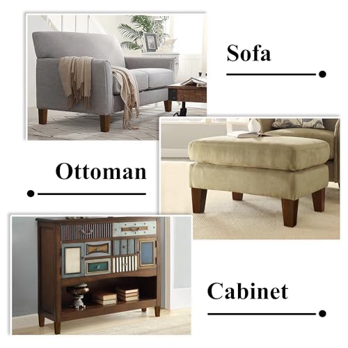 Wood Furniture Legs 6 inch Sofa Legs Square Couch Legs Universally Applicable Replacement Legs for Ottoman, Dresser, Easy to Install, Normal Size for U.S.Made and Other Furniture - size: 6 inch (4pcs) Universal (No hanger bolt)