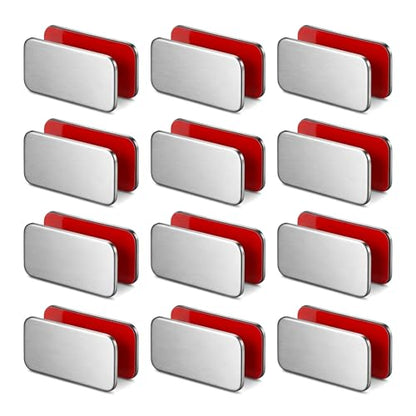 12Pcs No Drill Magnetic Cabinet Catch Ultra Thin Drawer Cupboard Latch