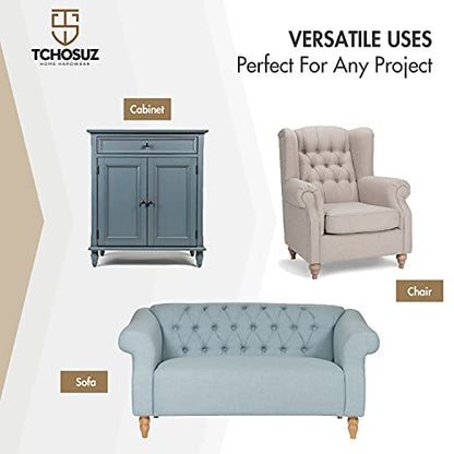 6 inch Solid Wood Furniture Spool Legs with Gold Caps, 4PCS Walnut - color: Walnut, size: 6"/ 15cm