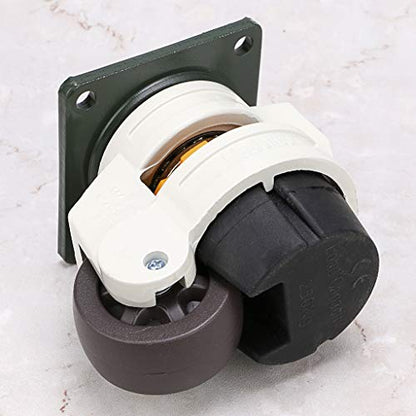 Skelang 4-Pcs Leveling Machine Casters with Nylon Wheel and Rubber Foot, Retractable Workbench Caster, Loading Capacity 2200 Lbs - color: White, size: Medium