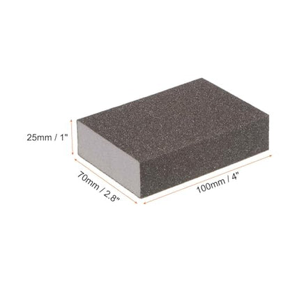 HARFINGTON 10pcs Medium Grit Sanding Sponge Blocks 180-240 Grit Foam Sanding Block for Polishing Kitchen Metal Wood Drywall, 100x70x25mm - size: 180-240 Grit