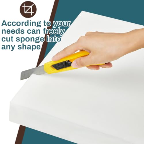 Frienda 2 Pack 2" x 16" x 17" Upholstery High Density Foam Square White - color: White, size: 2" X 16" X 17", style: Square