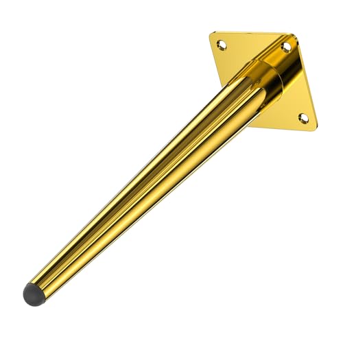 Osring 18 Inch Furniture Table Legs Straight, Gold Metal Coffee Table Feet - size: 18 Inch