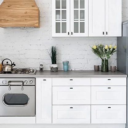 Ravinte 30 Pack Black Cabinet Pulls, Single Hole Kitchen Pulls for Cabinet - size: Single Hole