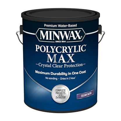 Minwax Polycrylic Max , Satin, Clear, 1 Gallon - size: 1 Gallon