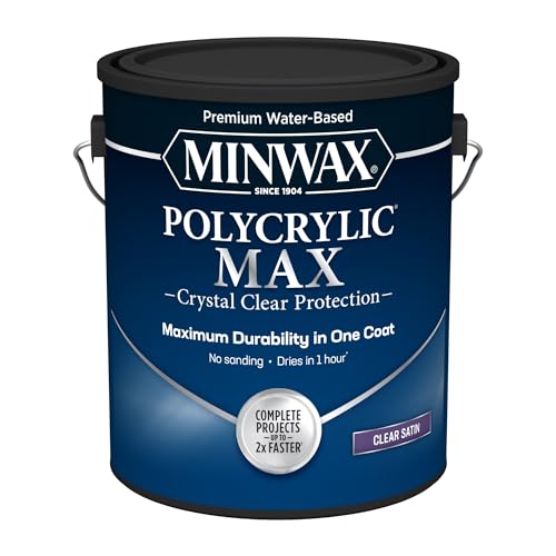 Minwax Polycrylic Max , Satin, Clear, 1 Gallon - size: 1 Gallon