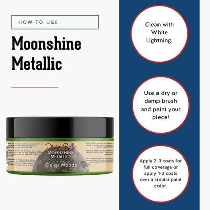 Dixie Belle Paint Company Moonshine Metallics - Deep Woods (4oz) - color: Deep Woods, style: 4 Fl Oz (Pack of 1)