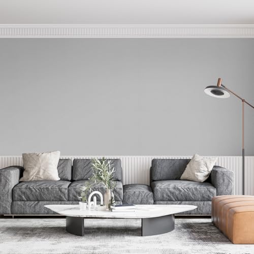 Grasscloth Peel and Stick Wallpaper Light Grey Textured Contact Paper, Set of 17.3 x 120 Inches Removable Wallpaper for Bedroom, Countertop, Cabinet and Drawer, Renter Friendly Wall Paper - color: Light Gray, size: 17.3" x 120"