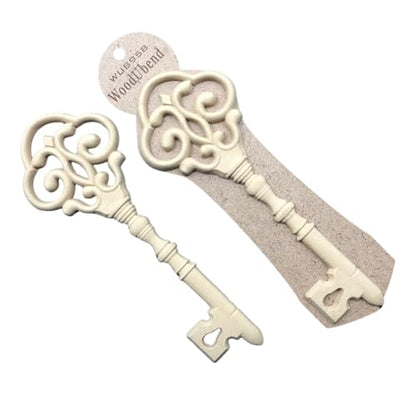 WoodUbend WUB0958 Key Appliques - Heat Bendable & Flexible Wood Onlays 5x8.5cm - DIY Craft, Furniture & Home Decor - Easy to Apply & Paint - Versatile, Reusable & Decorative Decals (2 Pack) - size: WUB0958
