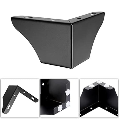 OwnMy 4PCS Metal Furniture Legs 3 Inch Black Sofa Legs Dresser Legs - size: 3 Inch
