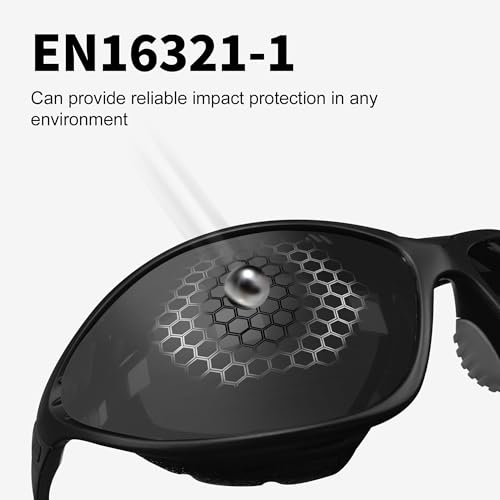 SAFEYEAR Safety Glasses Anti Fog Scratch Resistant ANSI Z87.1 CE Protective Eyewear with Foam Gasket Adjustable Strap - color: Smoke Lens