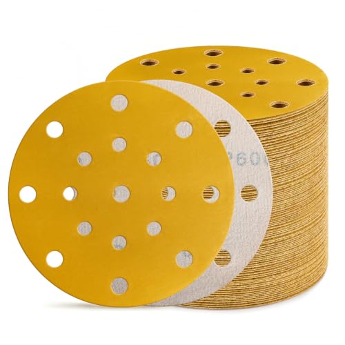 80Pcs 6 Inch Sanding Discs 600 Grit, Hook and Loop Orbital Sandpaper - style: 600Grit-80Pcs