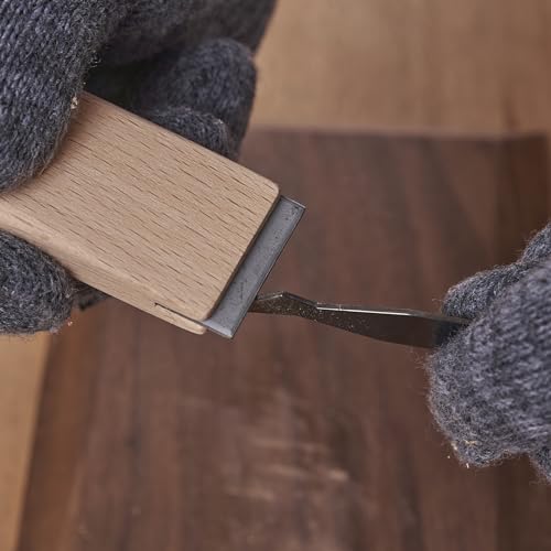 New Cabinet Scraper Cards and Cabinet Scraper Burnisher with 16 Piece Multi-Shaped Scraper Set Suitable for Various Small space and Small-Sized Tasks (HTCSCS17)