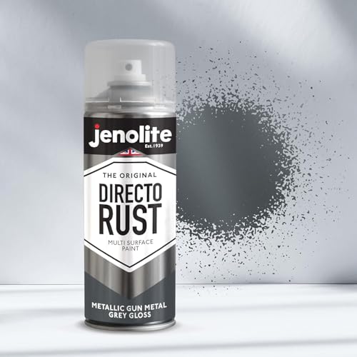 JENOLITE Directorust Metallic Finish Aerosol, Gun Metal Grey 1x13.5oz - color: Gun Metal Grey