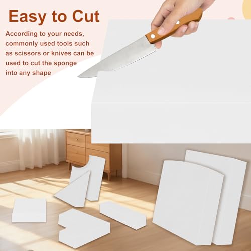 High Density Upholstery Foam 6" X 24" X 24", 3PCS Couch Cushion Replacement - size: 6" X 24" X 24"