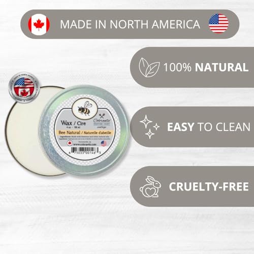 Colorantic | Clear Beeswax Furniture Polish | Chalk Based Paint Wax | Wood Waxes Cutting Board (4 oz, Clear Natural) - color: Bee Natural Wax, size: 4 Ounce (Pack of 1)
