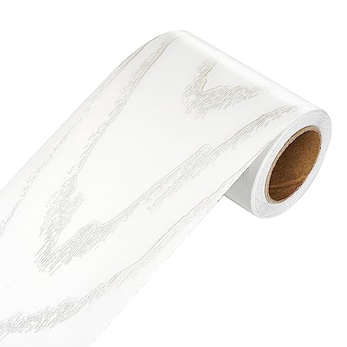 YENHOME White Wood Bulletin Board Borders Silver White Border for Bulletin Board 3"X590" Self Stick Wallpaper Border Peel and Stick Wall Tape for Bathroom Bedroom Wall Removable Mirror Frame Borders - color: Silver White, size: 3" x 590"
