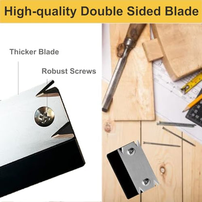Edge Banding Trimmer & Cutter, Stainless Steel Blade Veneer Trimmer, Edge Corner Planer, Hand Planer Edge Bander + Sand Paper for Woodworking (Black+Black + 1pc Blade) - size: Black+Black + 1pc Blade