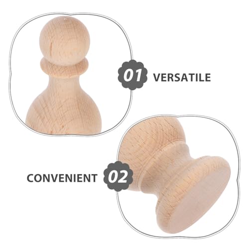 Tofficu 2 Pack Unfinished Wood Finials Decorative Wooden Post Caps for Bed Posts Staircase Handrails Fence Columns Curtain Rods Hand-Carved Roman Style Home Decor - size: Size:3.54X1.57X1.57in