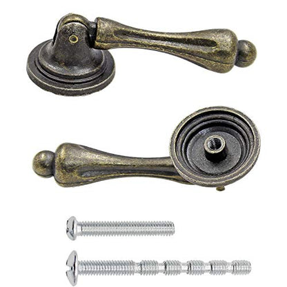 Bonsicoky 6Pcs Antique Bronze Tear Drop Pulls