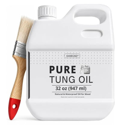 32oz 100% Pure Tung Oil, Food Safe Waterproof Low Odor Wood Finish & Sealer - size: 32 Fl Oz(Pack of 1)