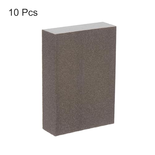 HARFINGTON 10pcs Superfine Sanding Sponge Blocks 800-1000 Grit Foam Sanding Block for Polishing Kitchen Metal Wood Drywall, 100x70x25mm - size: 800-1000 Grit
