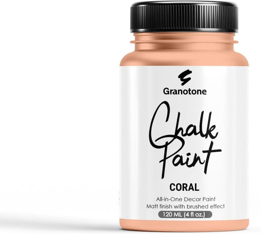 GRANOTONE Chalk Paint Coral 4.1 fl oz 120 ml - color: CORAL, size: 4.1 Fl Oz