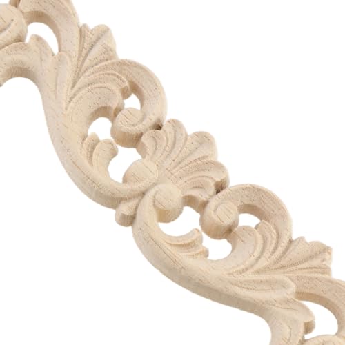 Wood Carved Onlays Appliques (Style3,4 pcs) - style: Style3,4 pcs