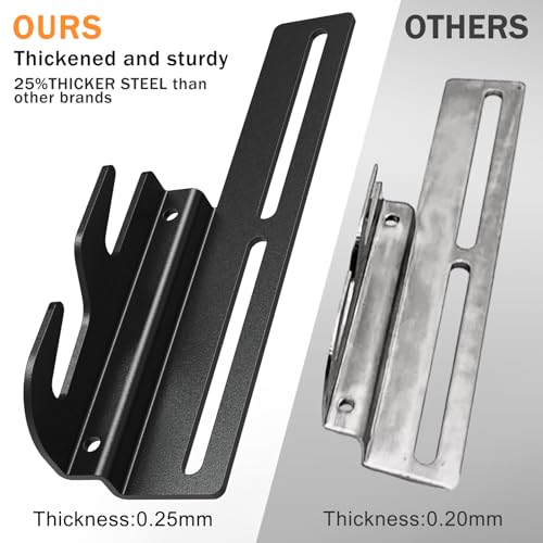 4 PCS Headboard Adapter Brackets for Metal Bed Frame, Bolt-On to Hook-On