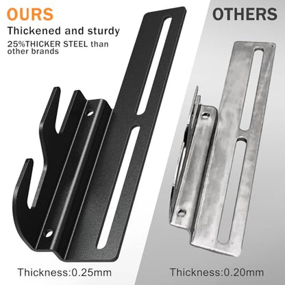 4 PCS Headboard Adapter Brackets for Metal Bed Frame, Bolt-On to Hook-On
