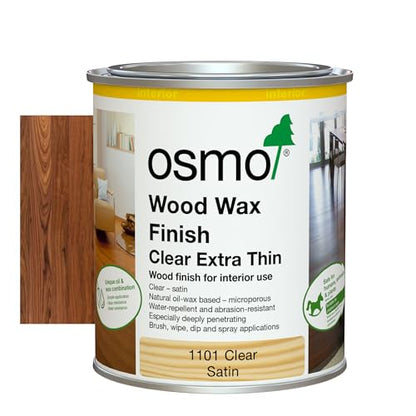 Osmo Wood Wax Finish Extra Thin - 1101 Clear - .75 Liter