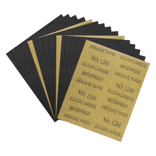 15Pcs Sand Papers 9x11In 1200 Grit Sandpaper Sheets Silicon Carbide - size: 1200 Grit