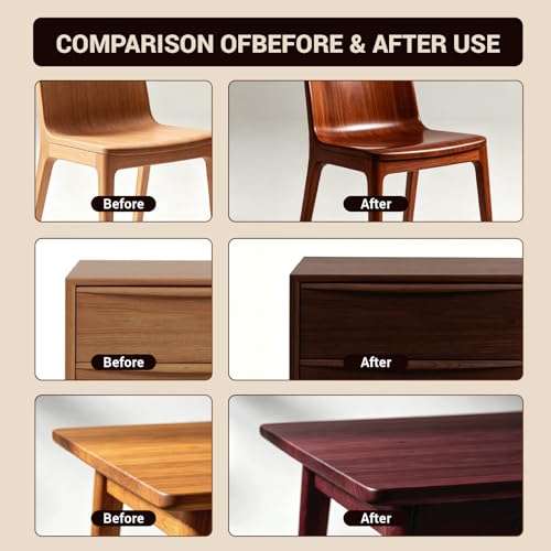 Wood Stain Sealer 135ml/5.3oz Water Based Walnut Wood Stain in One Brush - color: Teak