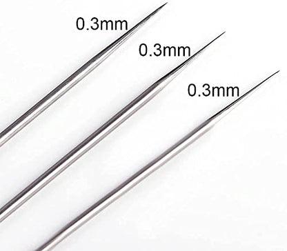 HUBEST 0.3mm Airbrush Needle Nozzle Kit, 3 Sets for Iwata Master & More - size: 0.3MM