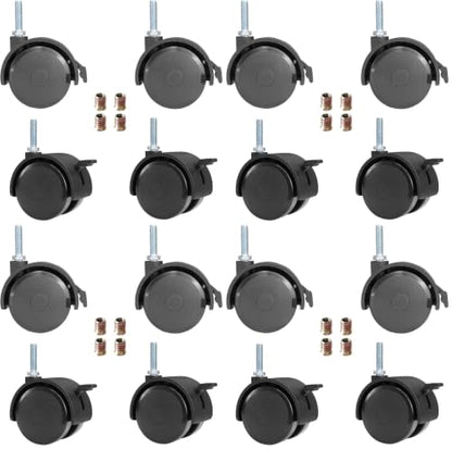 AAGUT 2" Swivel Stem Casters, Caster Wheels Threaded 5/16"-18x1, 16 Pack - size: 5/16" - 18 x1" Stem (Pack of 4)