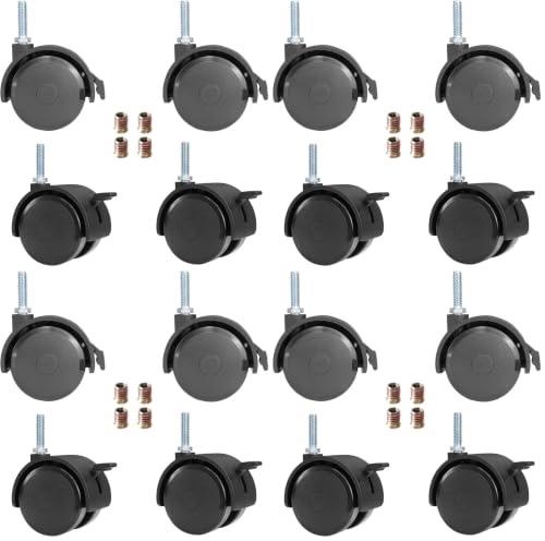 AAGUT 2" Swivel Stem Casters, Caster Wheels Threaded 5/16"-18x1, 16 Pack - size: 5/16" - 18 x1" Stem (Pack of 4)