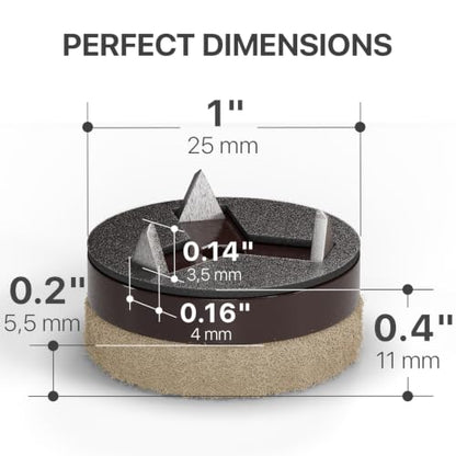 Felt Furniture Pads X-Protector 16 PCS - 1" Felt Pads with Prongs - size: 16 PCS With Prongs (1")