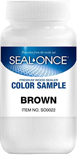 SEAL-ONCE Color Sample Semi-Transparent Wood Stain, Brown, 4 oz - color: Brown