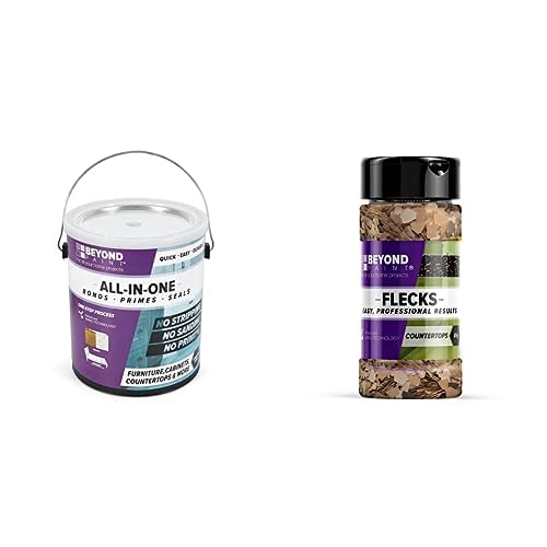 Beyond Paint Bundle, Includes (1) Gallon of All-In-One Refinishing Paint in Pebble and (1) Five Ounce Multi-Colored Flecks