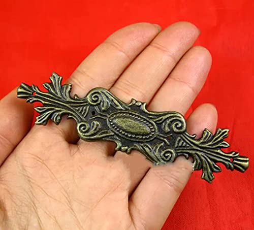 dophee 4 Pack Retro Decorative Corners Bracket Metal Appliques, 3.94"x0.91"