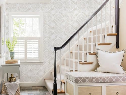 Boho Wallpaper Neutral Peel and Stick Wallpaper 78.7"x17.3" Geometric Wall Paper Beige and White Contact Paper Textured Removable Vinyl Waterproof for Bedroom Farmhouse Kitchen Bathroom - color: White and Beige, size: 17.3" x 78.7"