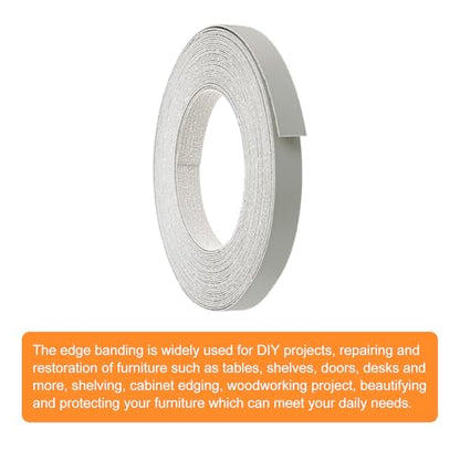uxcell Edge Banding 3/4 Inch x 50ft Pre-Glued Veneer Gray - color: Gray, size: 3/4 Inch x 50ft