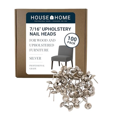 House2Home Upholstery Tacks Decorative Nailhead Trim, Silver 100pk, 7/16" - color: Nickel, size: 100 Pack