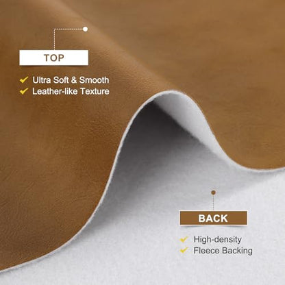 54" Marine Vinyl Upholstery Faux Leather Fabric by The Yard Waterproof - color: Amber, size: Pre-cut 1 Yard 54"x36"